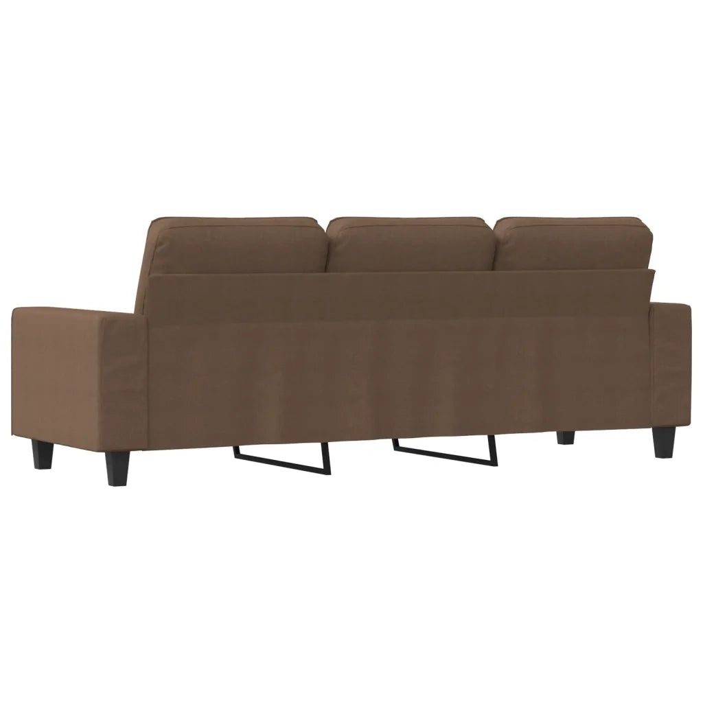 Divano | Divano da soggiorno | Sofa a 3 Posti Marrone 180 cm in Tessuto