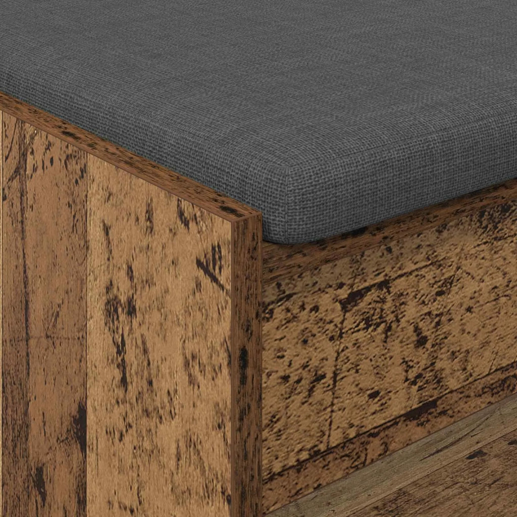 Panca per ingresso con cuscino-Sgabello-Panca da Corridoio Legno vecchio 103 x 38 x 45 cm