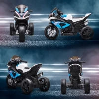 Moto per Bambini 18-60 Mesi Modello BMW HP4 con Fari, Musica e Pedali, in PP e Metallo, 82.5x42x54 cm, Blu