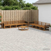 Set di divani da esterno 9 pcs Naturale