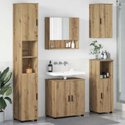 Set di mobili per il bagno con porta 5 pcs Rovere artigianale 3392992