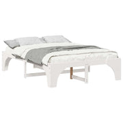 Letto matrimoniale | Letto per adulti | Struttura del letto Bianco 160 x 200 cm Pino massello