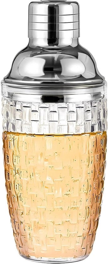 Shaker Cocktail Premium in Acciaio Inossidabile per Cocktail e Caffè con Funzione Filtro - Adatto per Casa e Bar - Finissaggio Argentato - Realizzato con Materiale Duraturo e Alta Qualità di Manifattura
