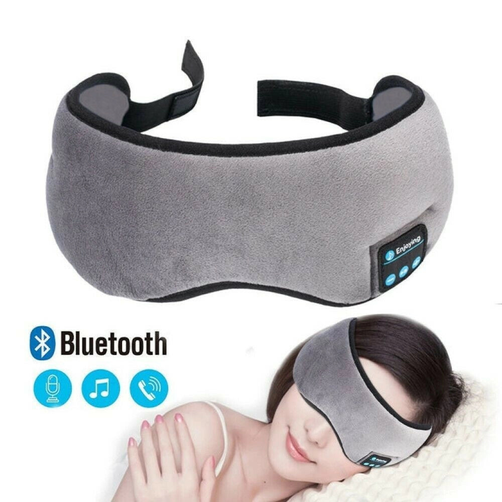 Trade Shop - Maschera Notte Copri Occhi Per Dormire Da Viaggio Con Cuffie Bluetooth Q-yz1 -