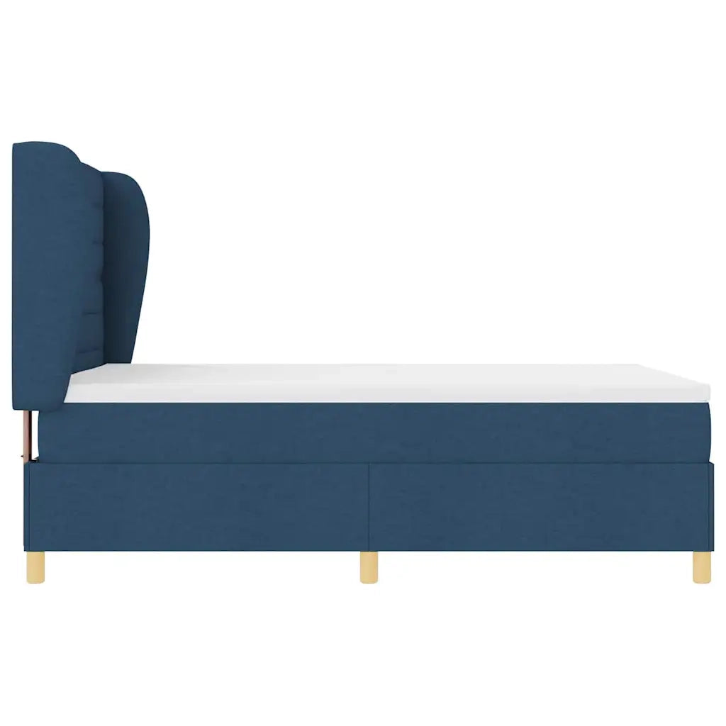 Letto a molle con materasso Blu 190 x 140 cm Tessuto 3340689