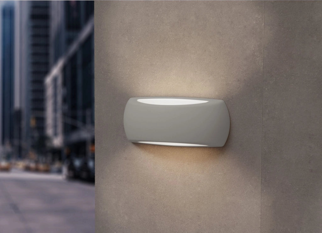 ALASSIO APPLIQUE 1 LUCE ATTACCO E27 BIEMISSIONE GRIGIO IP66