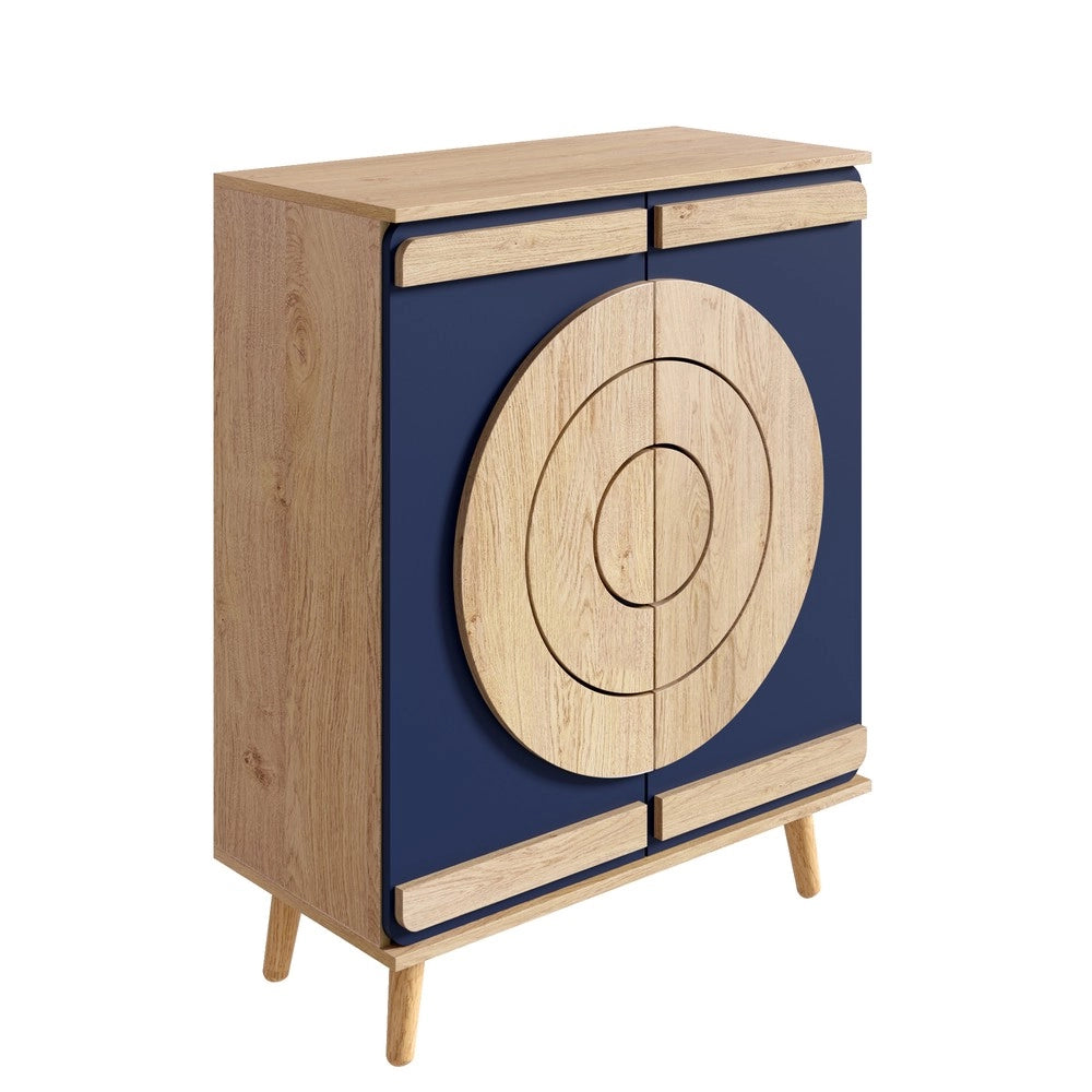 Scarpiera Moderna con Ante Geometriche e Ripiani ¨C MINIMAL ¨C Legno