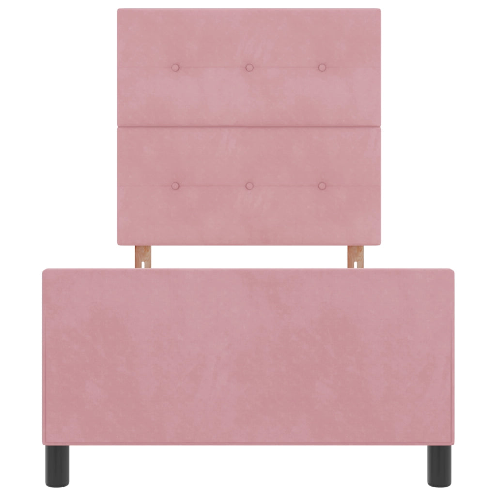 Struttura del letto Rosa 90x200 cm Velluto