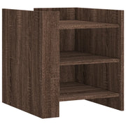 Comodino | Armadio da Notte | Mobiletto da notte Rovere Marrone 45x50x50 cm in Truciolato