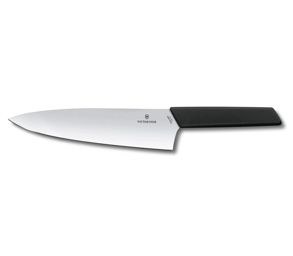 Victorinox 6.9013.20B Swiss Modern Coltello da Cucina Lama Extra Larga 20 cm Acciaio Inox Manico Nero colore Nero