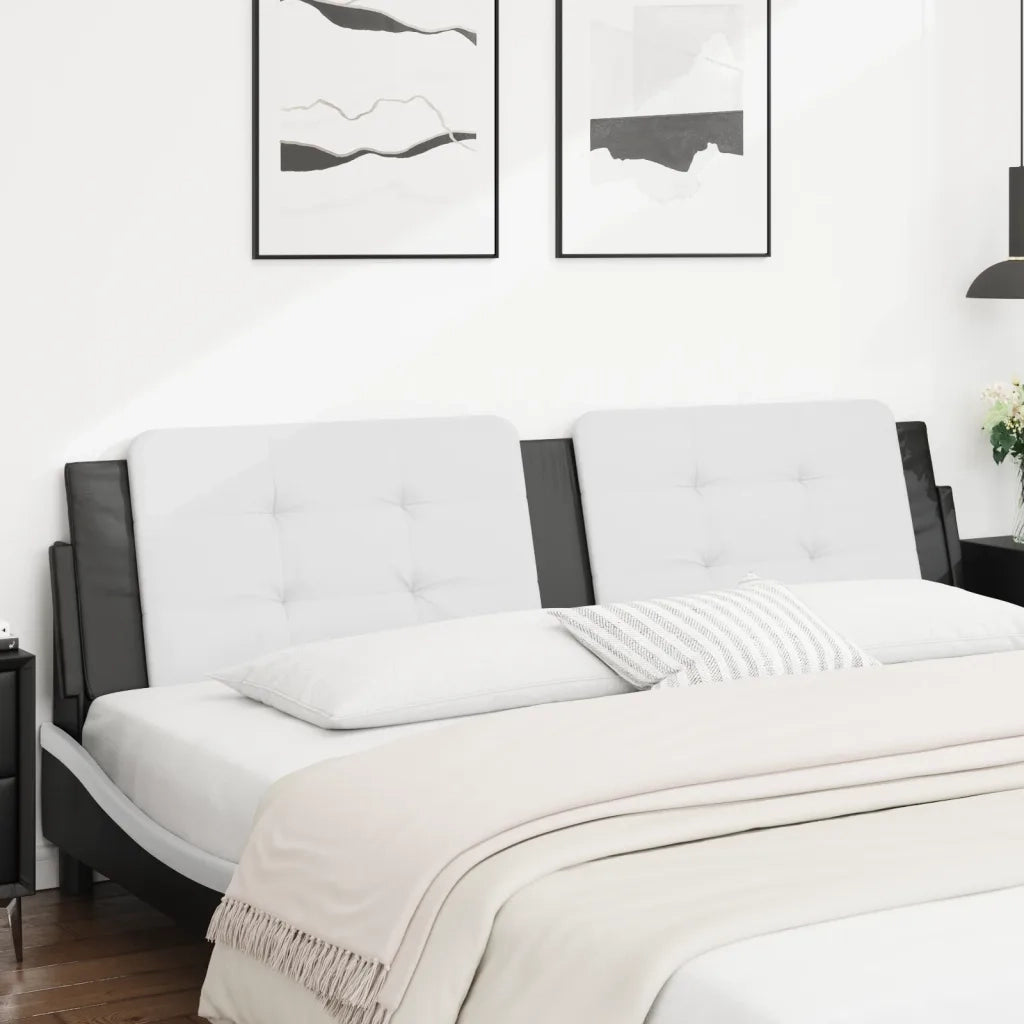 Cuscino Testiera Zadar Nero e Bianco 200 cm in Similpelle CFW4074066