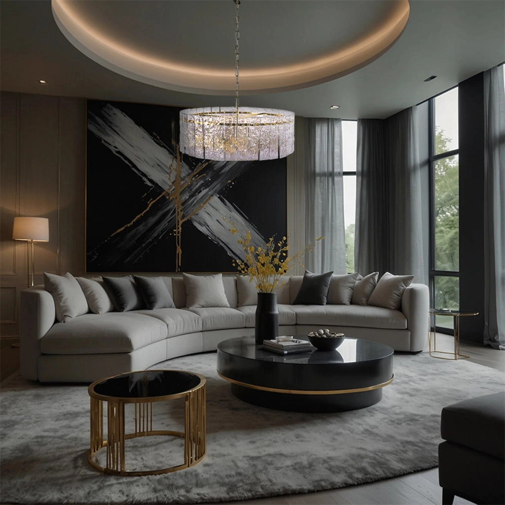 Lampada Cristal App1779-cp 60cm Gold