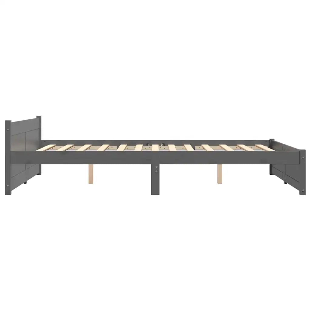 Giroletto Grigio in Legno Massello 135x190 cm 4FT6 Double cod mxl 60347