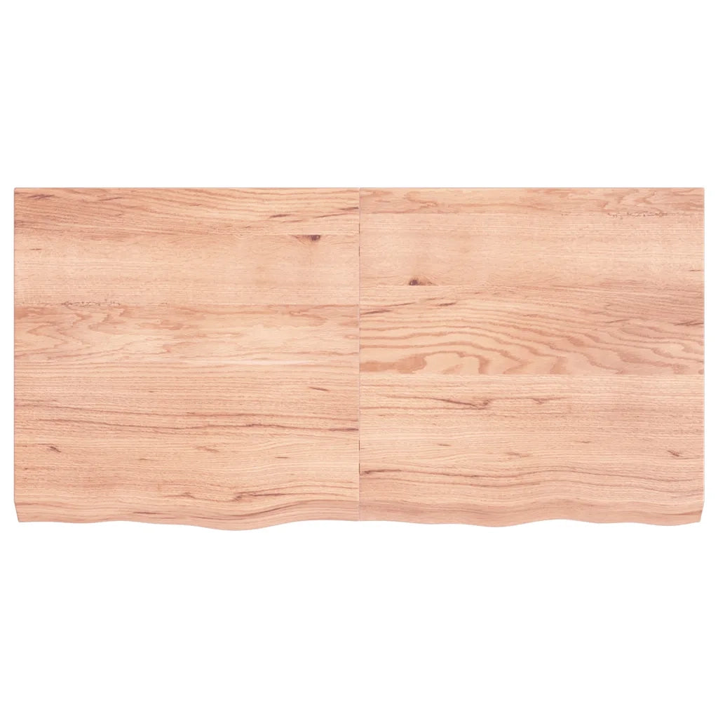 Piano Bagno Marrone 120x60x(2-6) cm Legno Massello Trattato 3156144