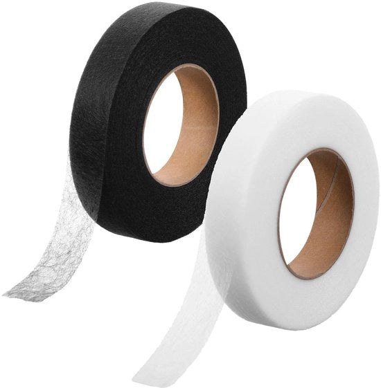 Striscia adesiva 20 mm - 2 rotoli x 64 m - Resistente al calore - Nastro adesivo senza cucitura - Risultato professionale - Tela di vetro - Striscia di allungamento