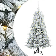 Albero di Natale Artificiale-Albero Natalizio con Rami Pieghevoli Bianco 150 cm 182628