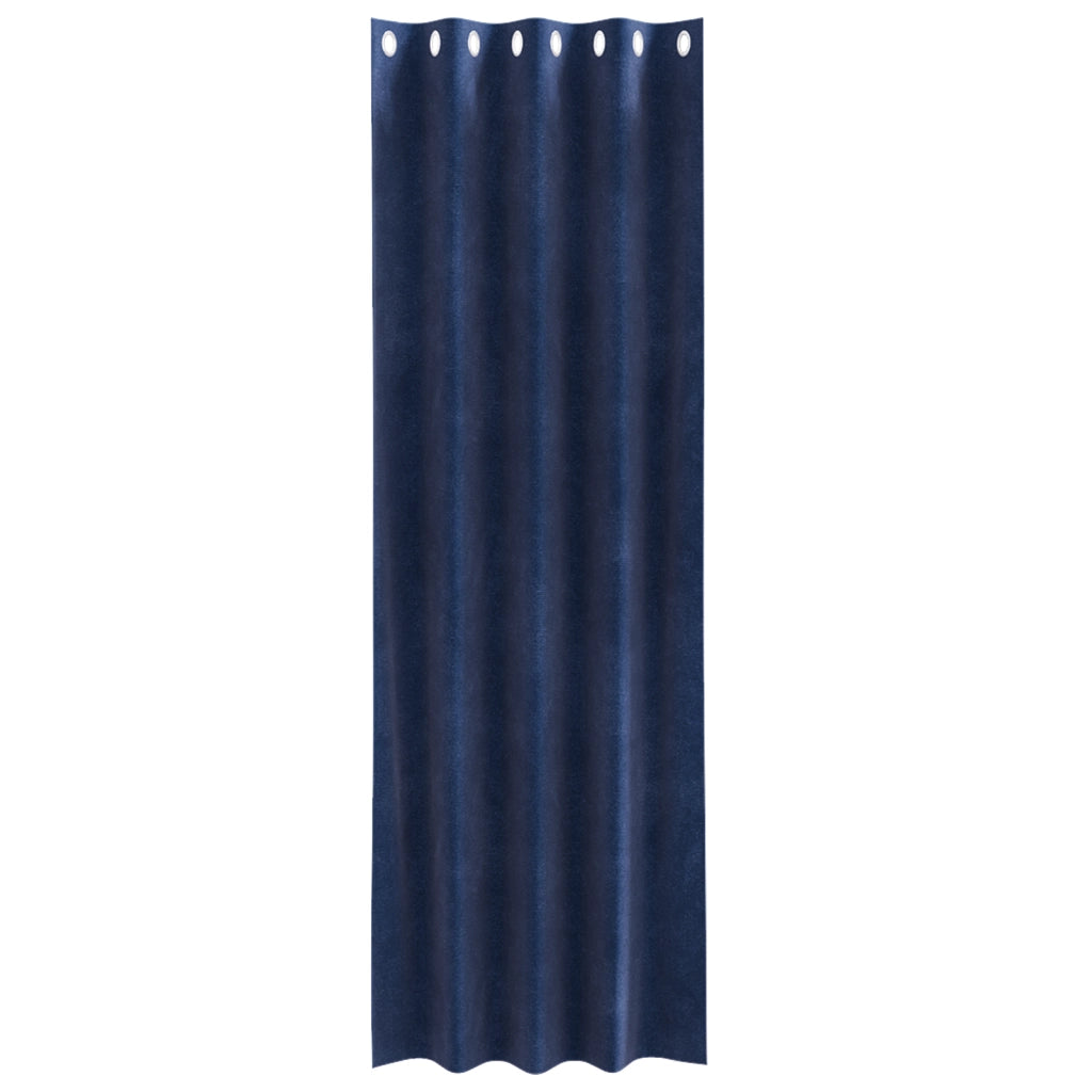 Tende oscuranti  con occhielli 2 pezzi in velluto blu scuro