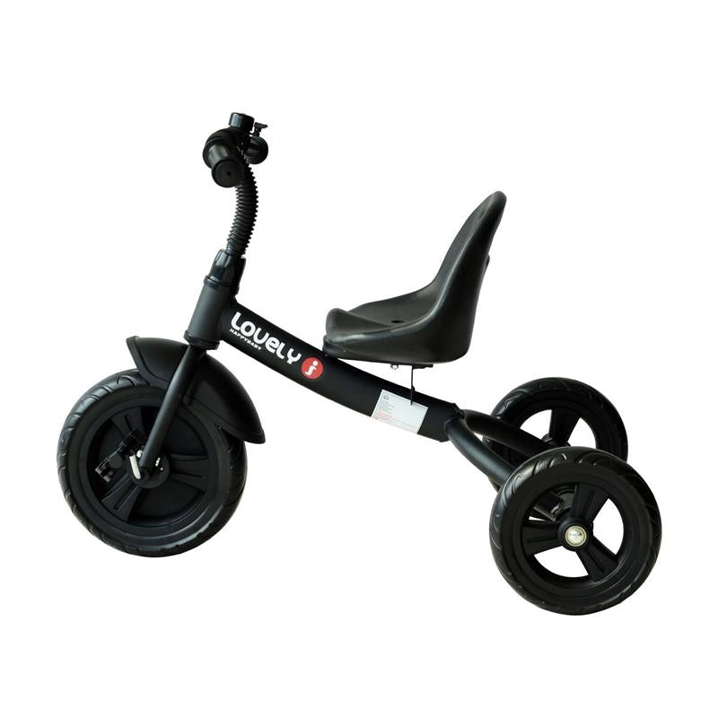 TRICICLO IN METALLO CON CAMPANELLO PARAFANGO RUOTA SPECIALE NERO