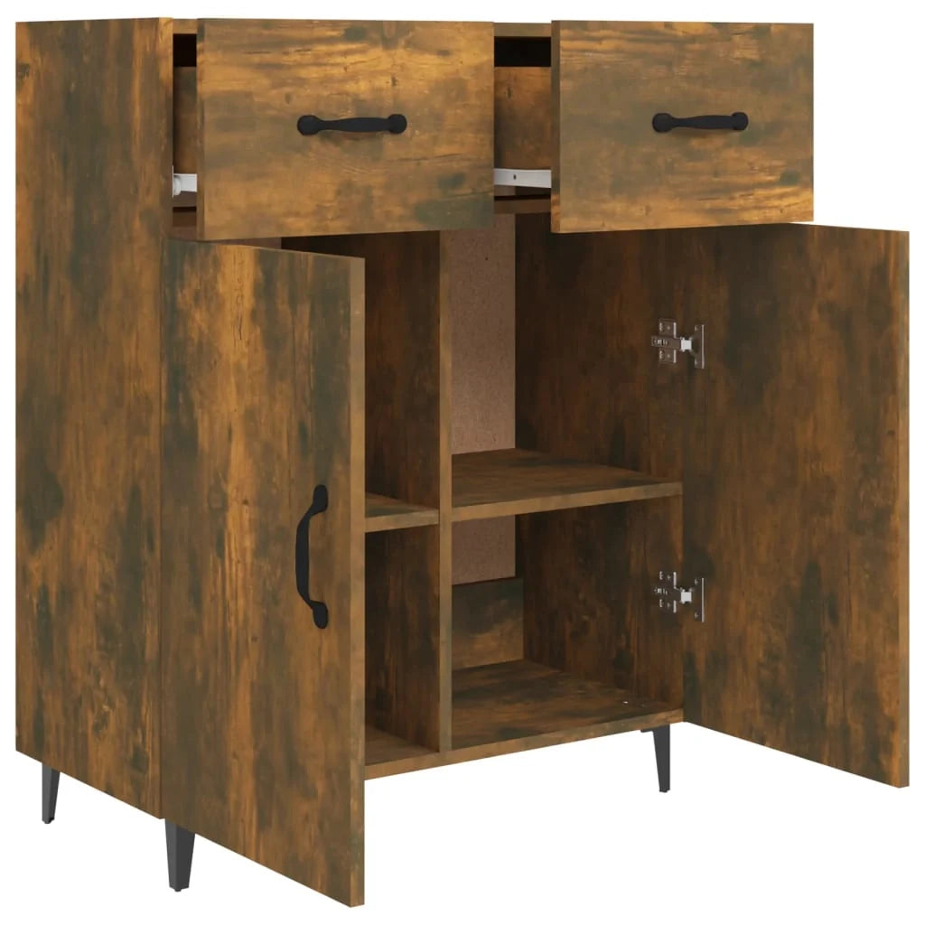 Buffet credenza cassettiera armadio mobile contenitore organizer per cucina soggiorno salotto 69,5 x 34 x 90 cm legno ingegnerizzato marrone 02_0031012