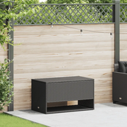 vidaXL Scatola per Cuscini da Esterno Nero 100x55x55,5 cm Polyrattan
