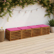 Cuscini per Sedia in 4 Pezzi SOEST 4 pz 100% Poliestere Rosa 944522