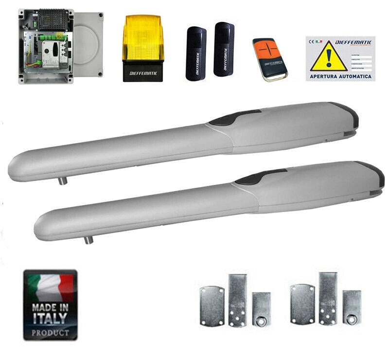 KIT PER CANCELLO BATTENTE 24V PISTONI BRACCI APRICANCELLO AUTOMAZIONE APRI PORTA