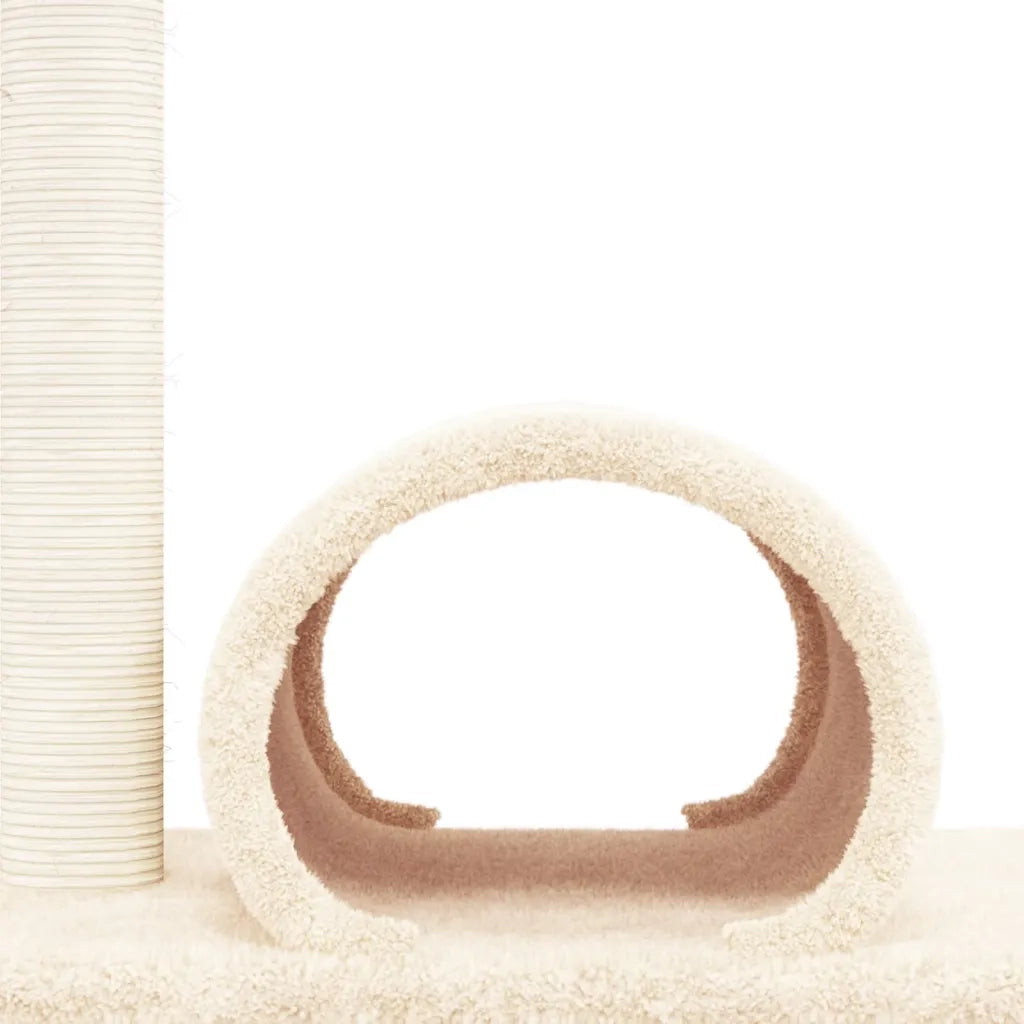 Palo Tiragraffi per Gatti con Tunnel Crema 60x34,5x50 cm cod mxl 20575
