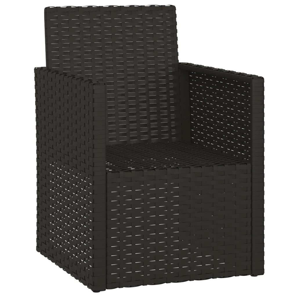 Poltrona da Giardino con Cuscini Nera in Polyrattan CFW1985844