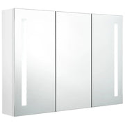 Mobile bagno con specchio LED 89 x 14 x 62 cm bianco lucido 02_0006577