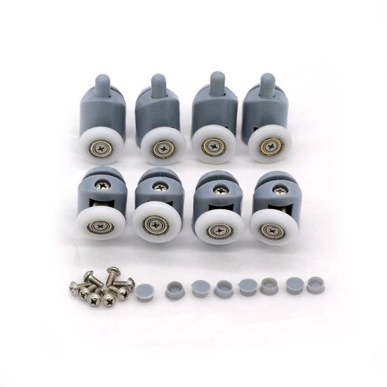 Set di douchi di ricambio in plastica/nylon/acciaio inossidabile - diametro 23 mm - diametro 8 mm - per douchi superiori/inferiori - inclusi copri viti - douchi di ricambio