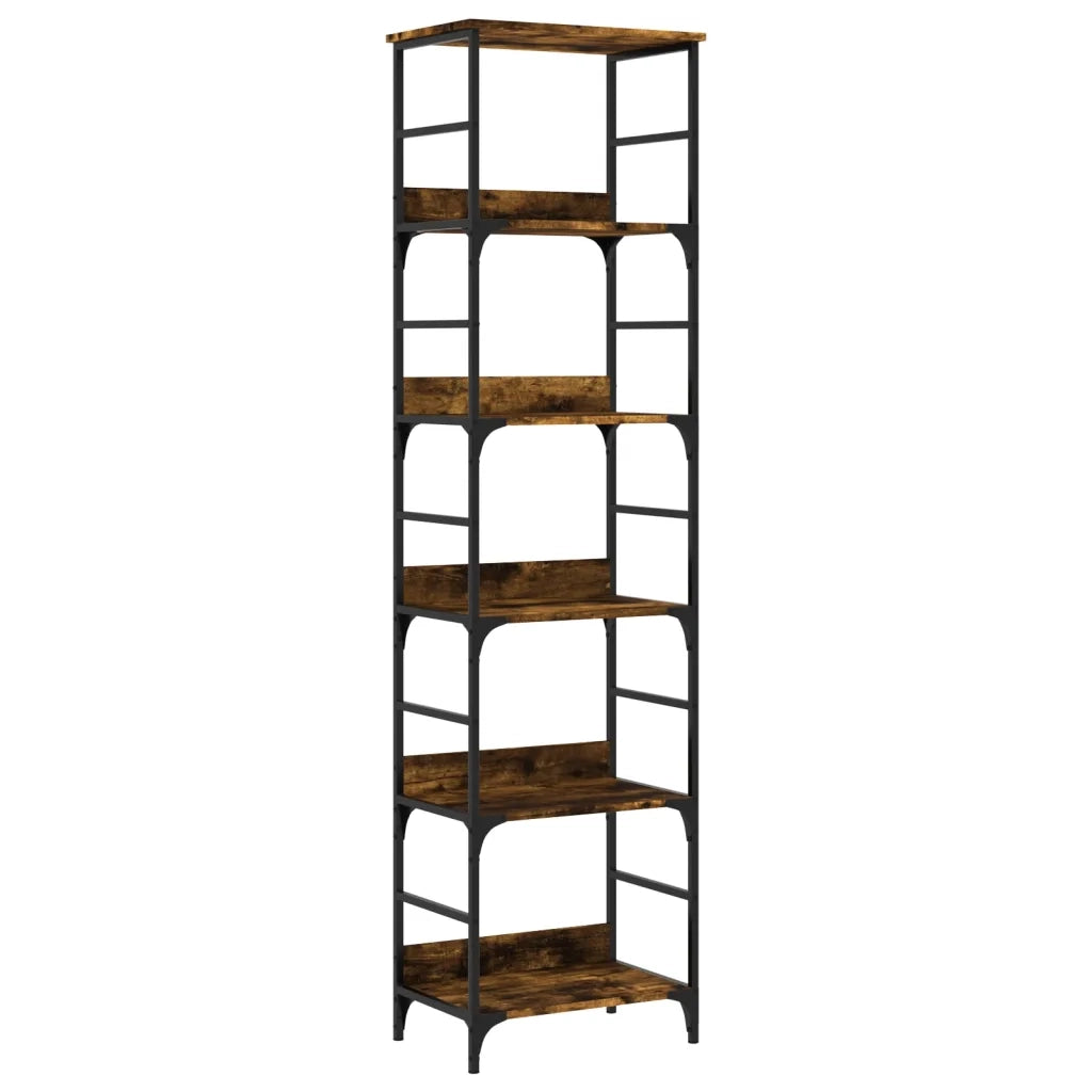 Libreria Rovere Fumo 50x33x188,5 cm in Legno Multistrato 835281