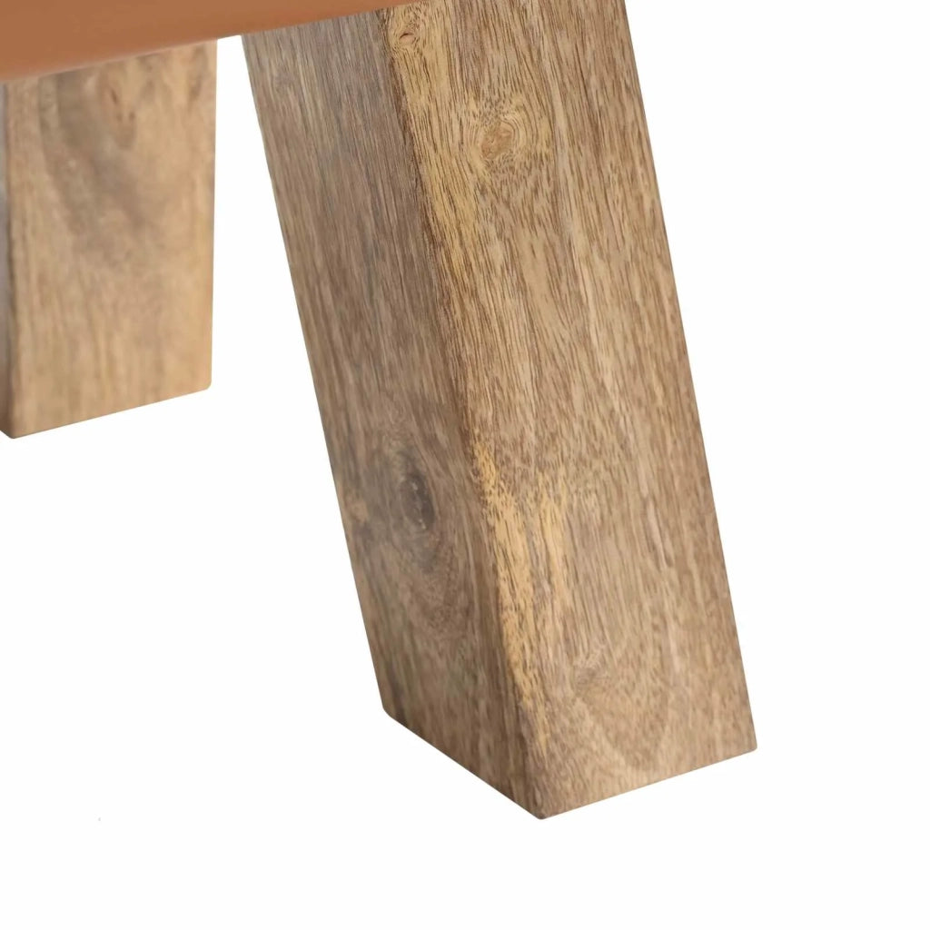 panchina 40 x 30 x 45 cm Pelle Vera Marrone 42042097