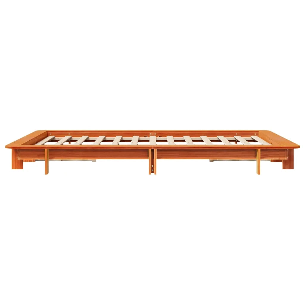 Letto senza Materasso Marrone Cera 140x190 cm in Legno di Pino