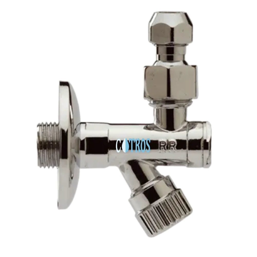 Rubinetto sottolavabo 1/2x3/8x10 mm filtro smontabile in ottone cromato *** (quantita) pezzi 6, confezione 1