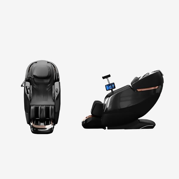 Poltrona massaggiante full body con riscaldamento, guida SL, Bluetooth, Nero