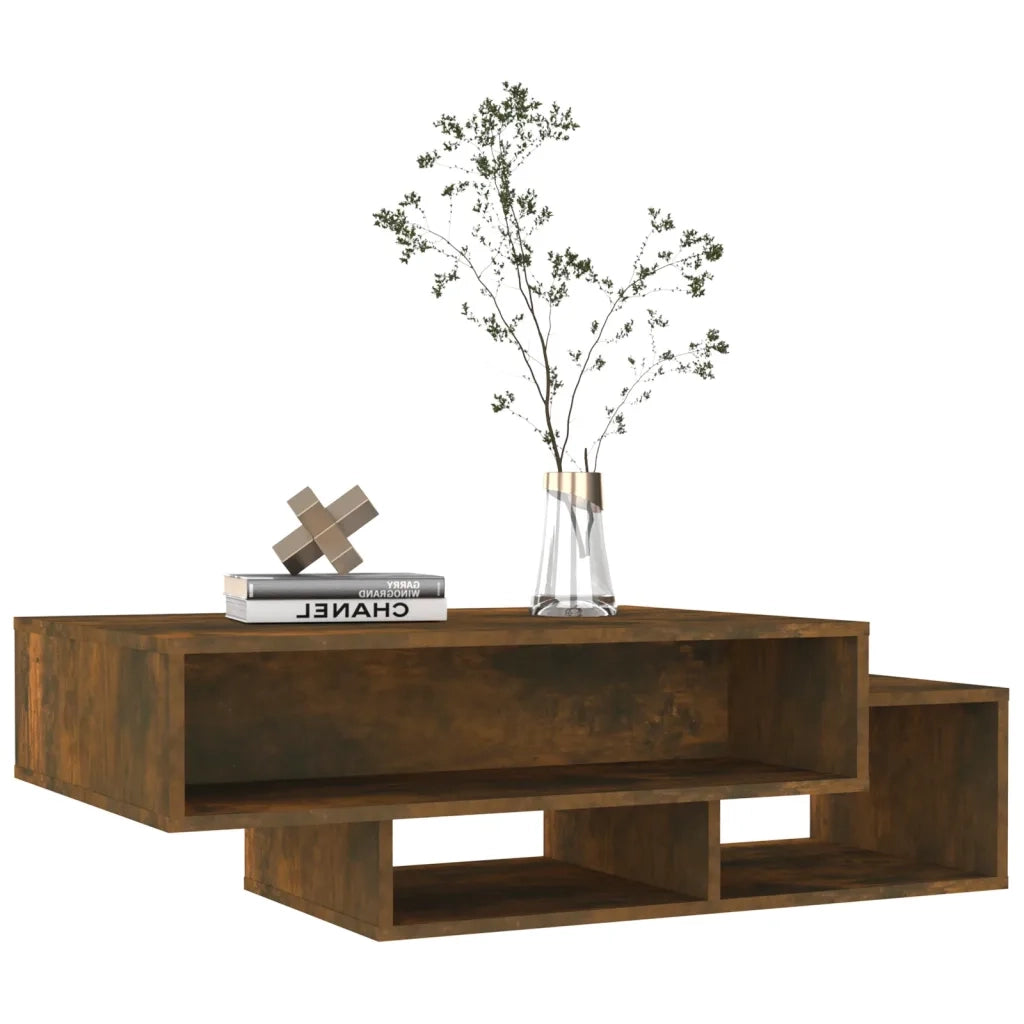 Tavolino da Salotto Rovere Fumo 105x55x32 cm Legno Multistrato 815981