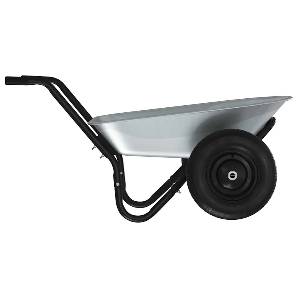 Carriole Argento e Nero 124 x 73 x 65 cm Acciaio CFW1169112
