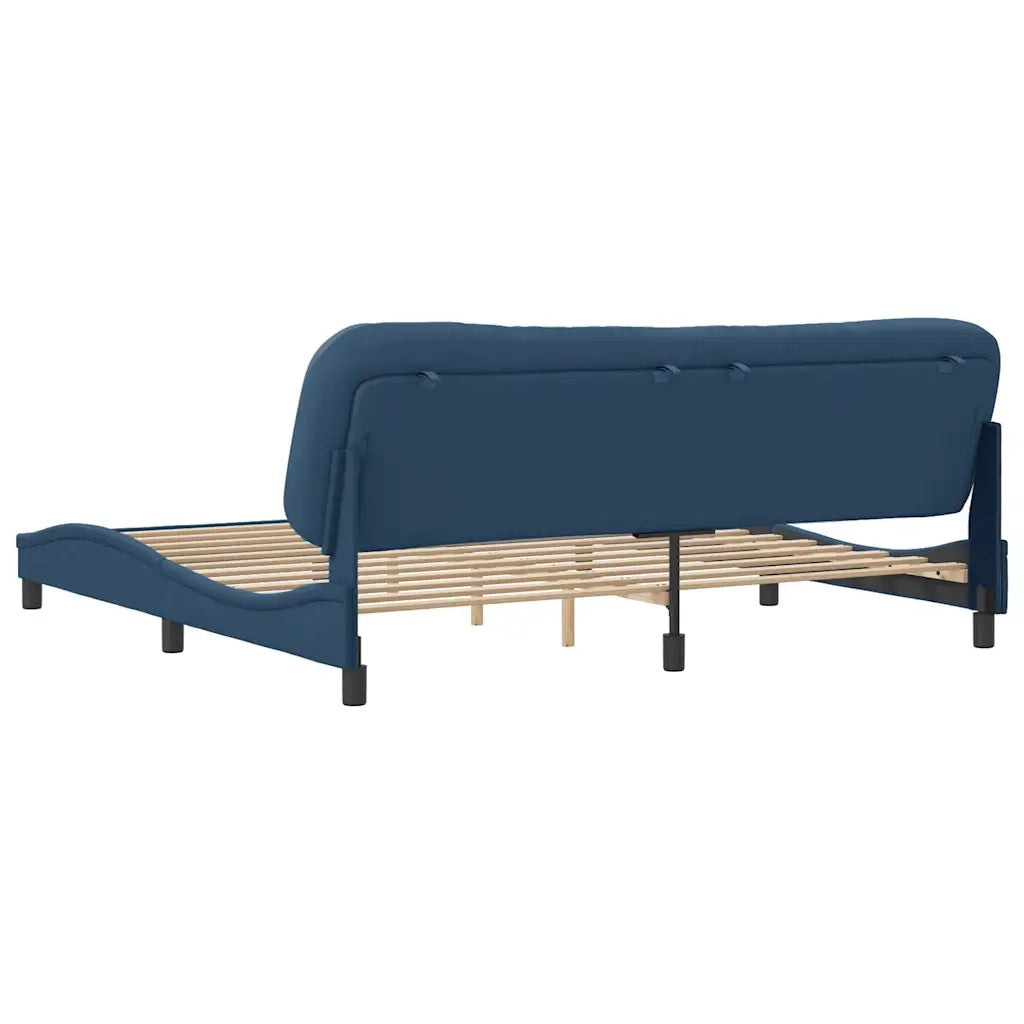 Giroletto senza Materasso Hvar Blu 200x200 cm in Tessuto 3207799