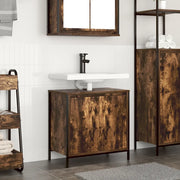 Mobile Lavabo da Bagno-Armadietto da bagno Rovere Fumo 60x34,5x60 cm
