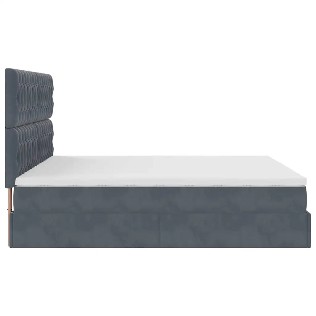 Struttura Letto Pouf con Materassi 200x200 cm Velluto 3314415