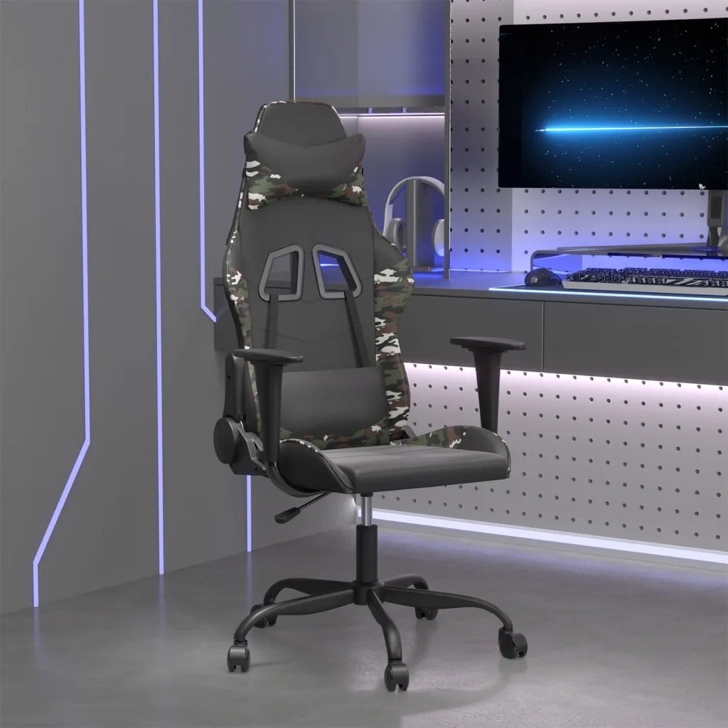 Sedia da Gaming Nero e Mimetico in Similpellecod mxl 75881