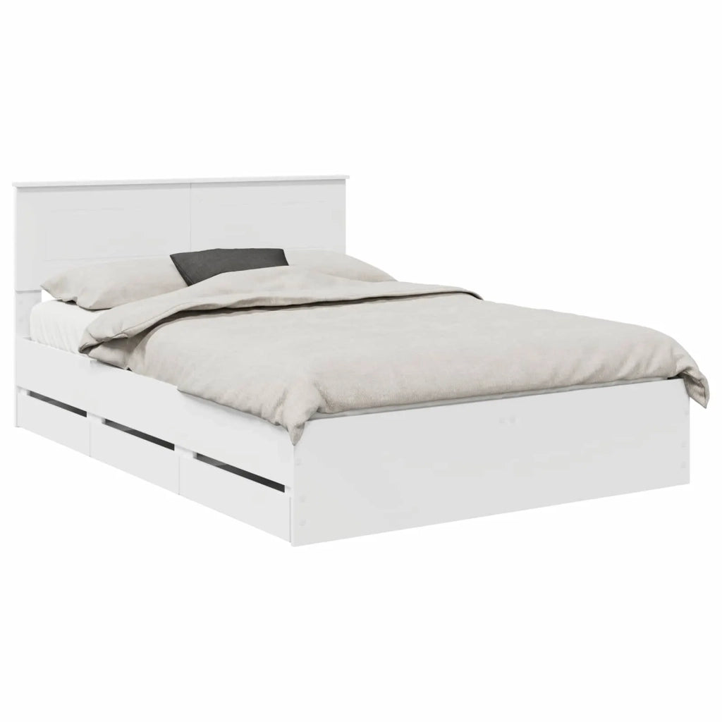 Struttura del letto Bianco 140 x 190 cm Legno Ingegnerizzato