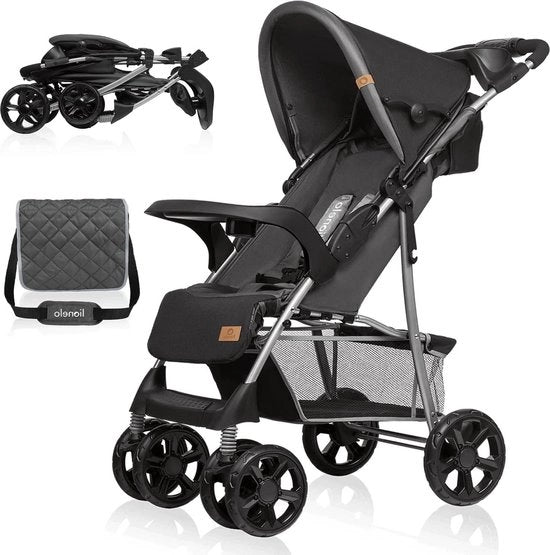 Buggy leggero da 15 kg - 6 mesi a 3 anni - 5 punti cinture di sicurezza - regolazione schienale - posizione laterale - sistema di chiusura rapida e pieghevole