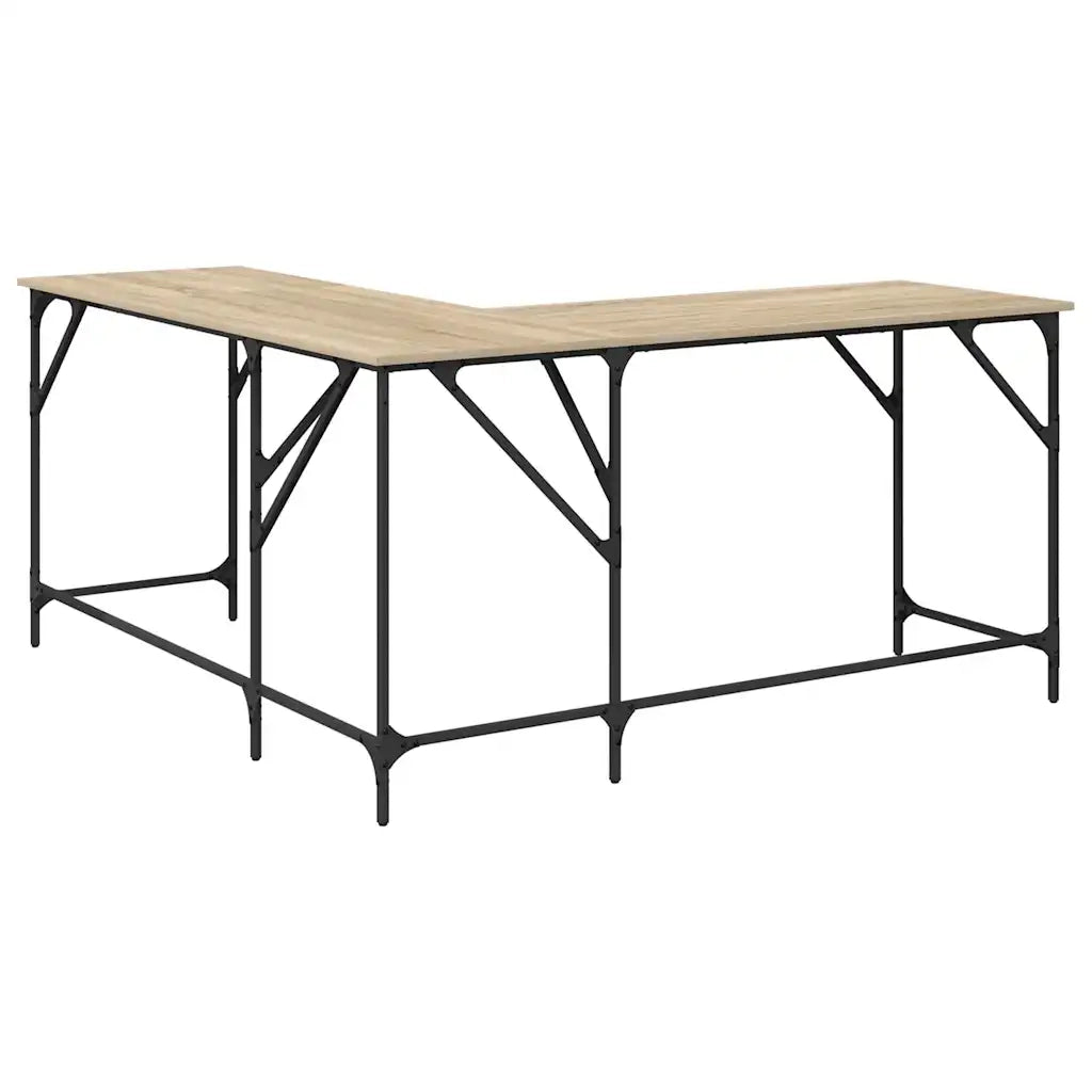 vidaXL Scrivania Rovere Sonoma 149x149x75 cm in Legno Multistrato