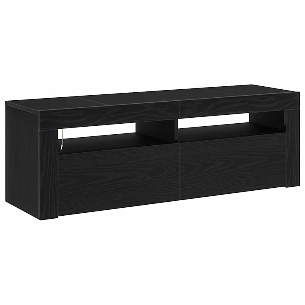 Mobile TV Rovere Nero 120 x 35 x 40 cm Legno multistrato 862559