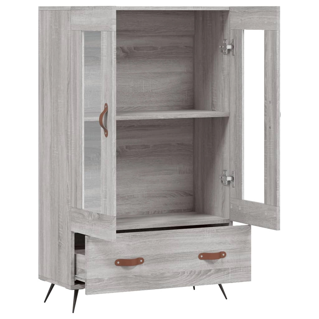 Buffet credenza cassettiera armadio mobile contenitore organizer cucina soggiorno salotto rovere Sonoma alto 69,5 x 31 x 115 cm legno ingegnerizzato grigio 02_0035401