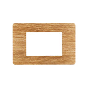 Placca Plastica Serie Starlight 3P Colore Legno Scuro Compatibile Con Vimar Plana