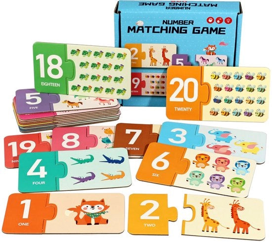 Giocattoli per Natale, puzzle per bambini con numeri, flashcard educativi per neonati, giocattoli in carta