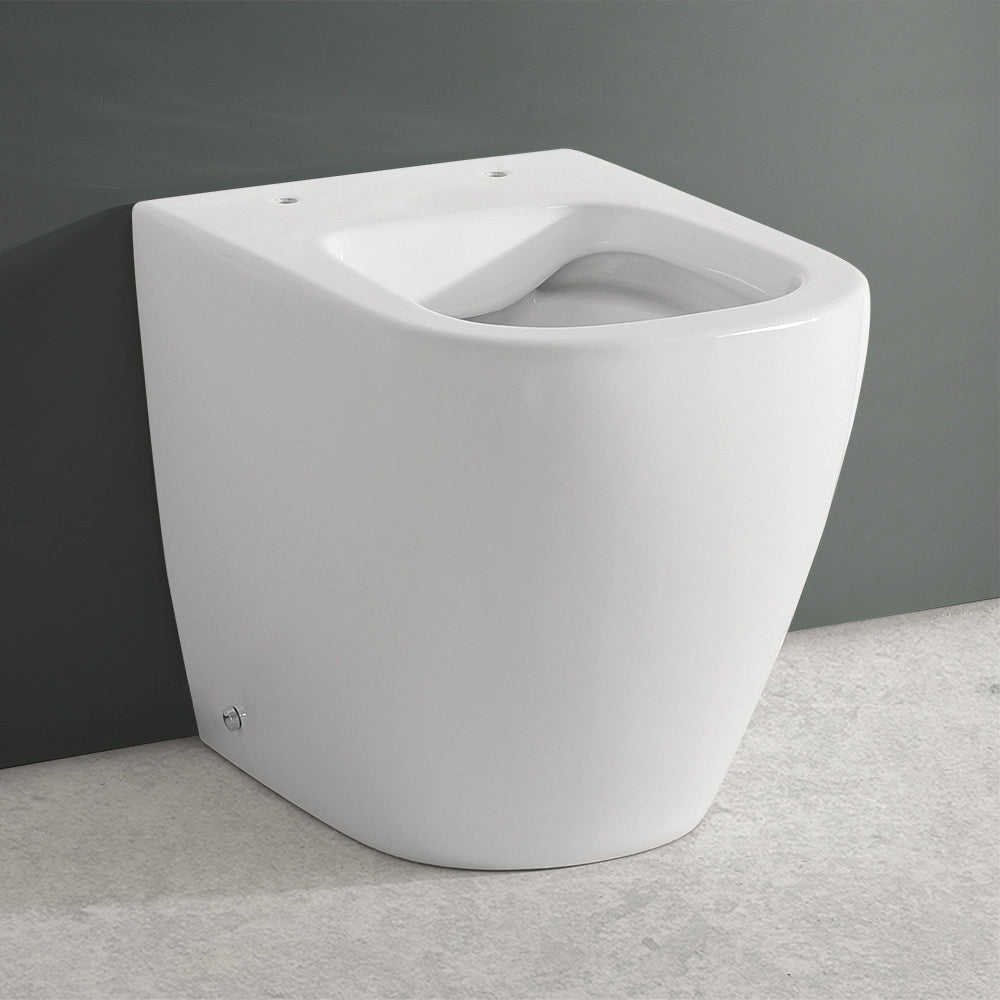 Wc filomuro bianco design quadrato in ceramica con scarico Rimless Kayra