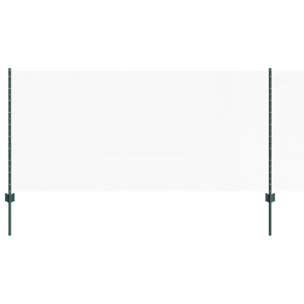 Set di Recinzione da Giardino Set di 2 Verde Metallo, Plastica